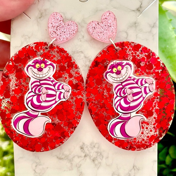 Cheshire Cat Acrylic Earrings - Picture 1 of 5